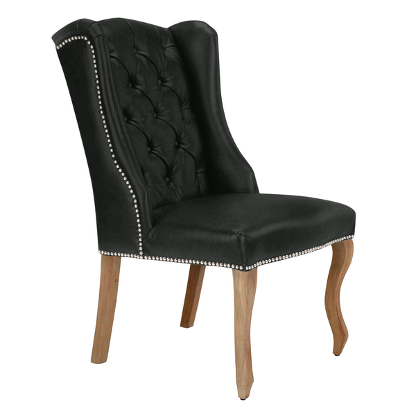 Archer Leather Dining Chair Wash Oak Zgallerie