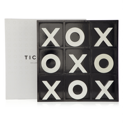 Tic Tac Toe Game - Black & Silver