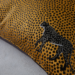 Panthera Pillow 24" - Black/Gold