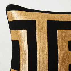 Cace Pillow Collection - Black/Gold