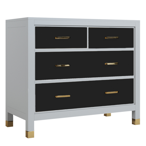 Monterey 4 Drawer Dresser - French Grey/Black