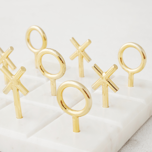 Marble Tic Tac Toe Game Set by Crate&Barrel - Dimensiva