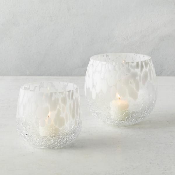 TEALIGHT FLAMELESS MILANO GLASS DECORATIVE NEW CANDLE HOLDERS WITH WIRE HANDLES 