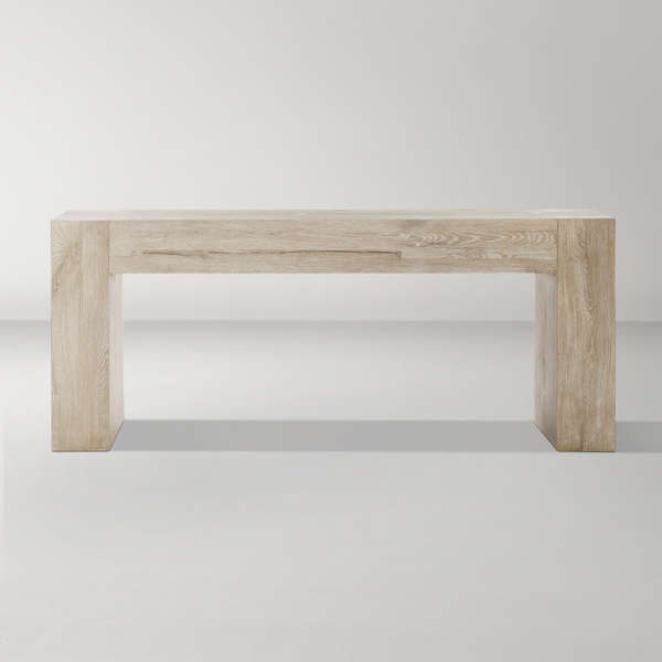 Cream wood console table discount