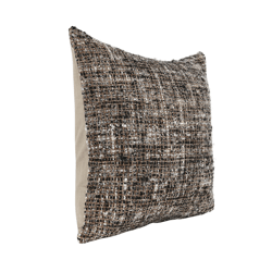 Malek Pillow 24" - Black/Ivory