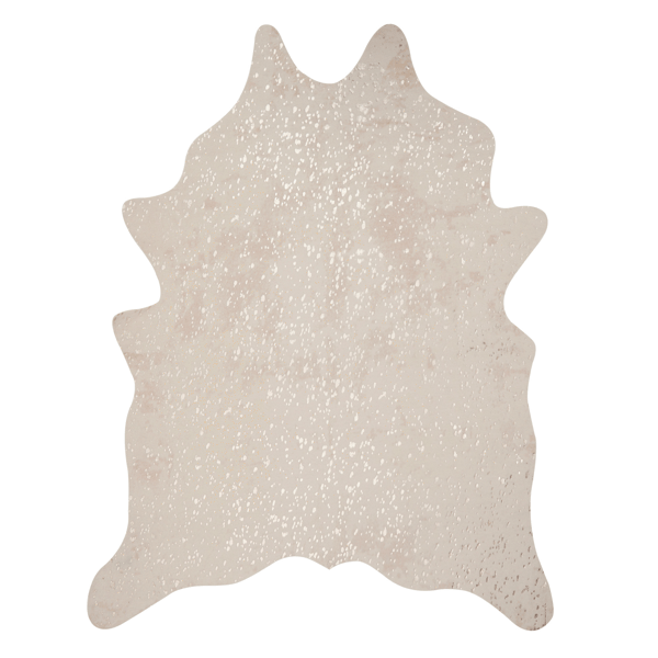 Ayi Metallic Faux Cowhide Rug Champagne Zgallerie