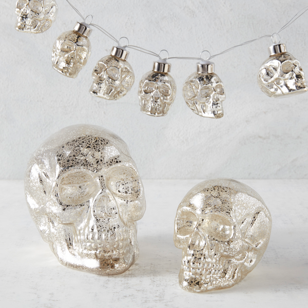 light up glass skull