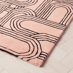 Syd Rug - Rose/Black