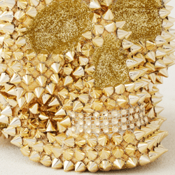 Spiked Skull & Pumpkins - Gold