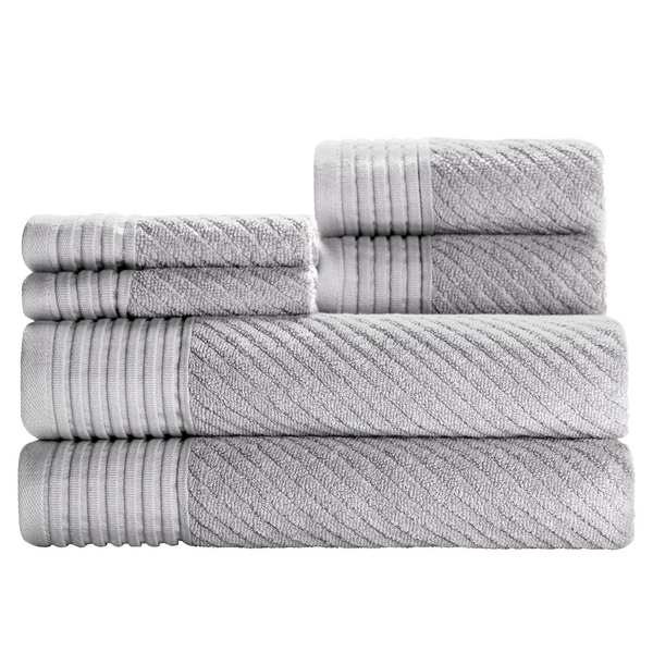 Adagio Silver Towel Bundle - Set of 6