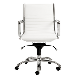 Darby Low Back Office Chair - White