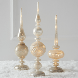 Vintage LED Spindle Set - White