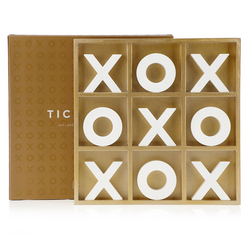 Tic Tac Toe Game - Gold & White