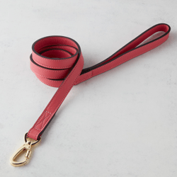 Italian Leather Leash - Pink