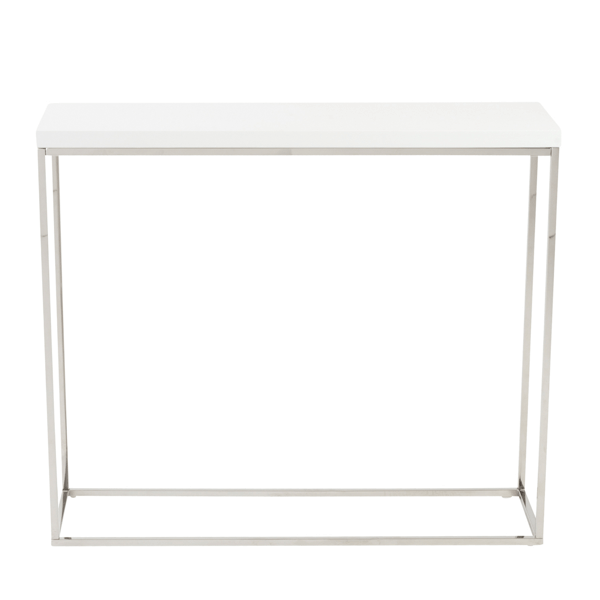 Cory Console Table White/Silver Zgallerie