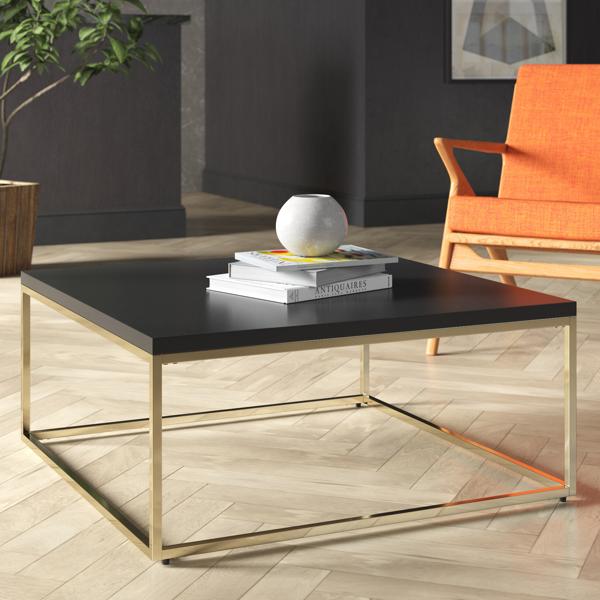 Cory Square Coffee Table Black/Gold Zgallerie