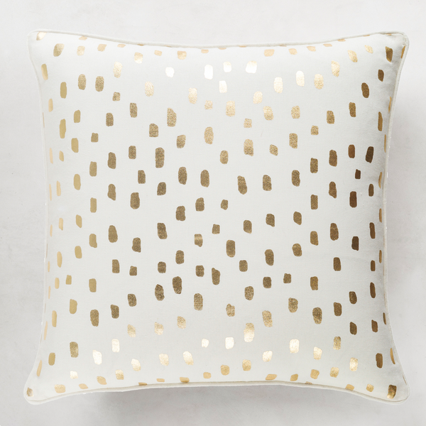 Addison Pillow 18" - Ivory/Gold