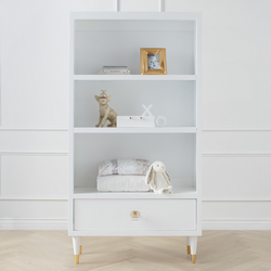Uptown Bookcase With Drawer - White