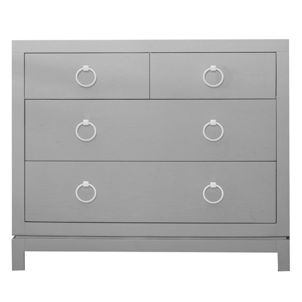 Artisan 4 Drawer Dresser - French Grey/Silver