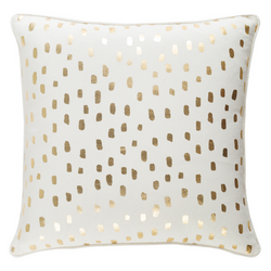 Addison Pillow 18" - Ivory/Gold