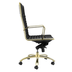 Darby High Back Office Chair - Black/Gold