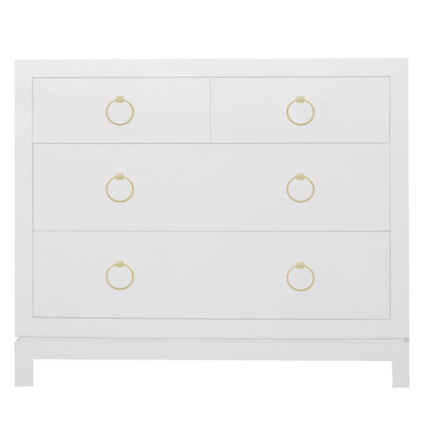 Artisan 4 Drawer Dresser - White/Gold