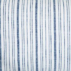 Emilia Ebony Chaise - Linen Indigo Stripe