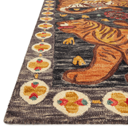 Tiger Rug - Black/Tangerine
