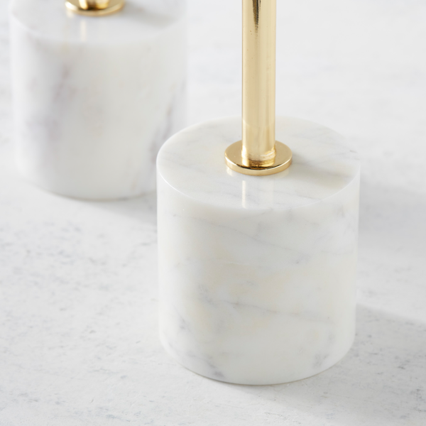 Jolie White Speckled Ceramic Taper Candle Holder Set Of 2 - World