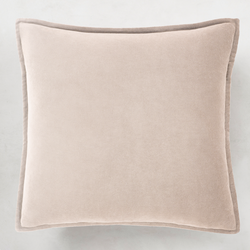 Long Velvet Lumbar Pillow - Light Beige