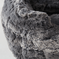 Faux Mink Bed - Charcoal