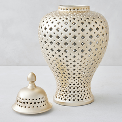 Ceramic Filigree Jar