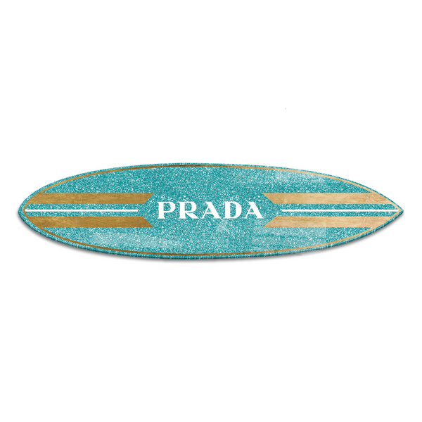 Aqua And Gold Milan Surfboard
