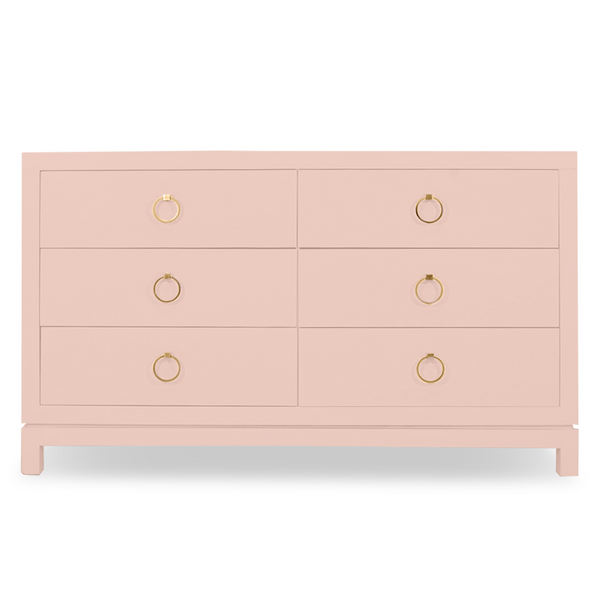 Artisan 6 Drawer Dresser - Bahama Pink/Gold
