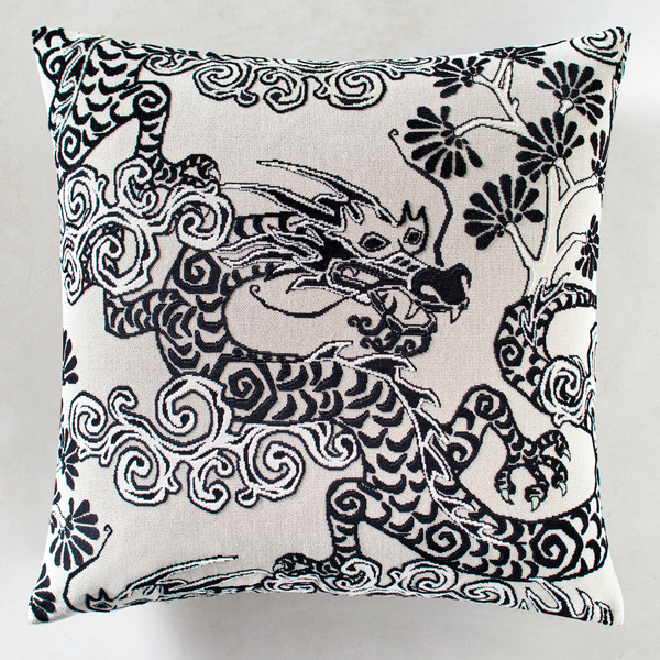Dragon Pillow 22" - Black