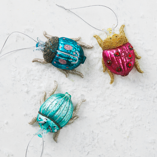 Beetle Ornament - Set of 3