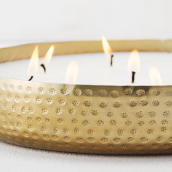 Round Hammered Candle