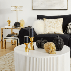 Spiked Skull & Pumpkins - Black