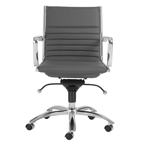 Darby Low Back Office Chair - Grey | Zgallerie
