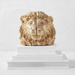 Lion Head Bookends
