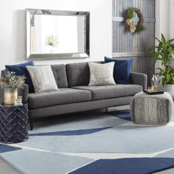 Tranquil Rug - Navy/Grey