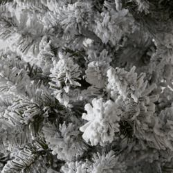 Pre-Lit Spruce Flock Tree 7'5"