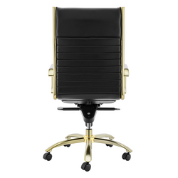 Darby High Back Office Chair - Black/Gold
