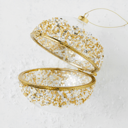 Gold Jeweled Trinket Box Ornament