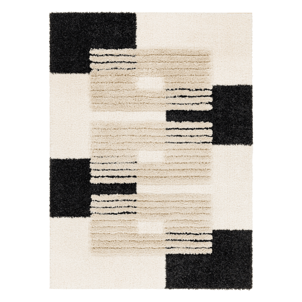 Block Rug - Beige/Black