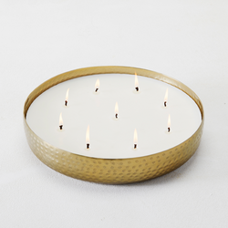 Round Hammered Candle