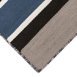 Variagated Stripe Outdoor Rug - Navy