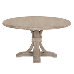 grey washed round dining table