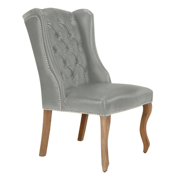 Archer Leather Dining Chair - Wash Oak