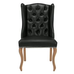 Archer Leather Dining Chair - Wash Oak